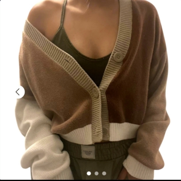 Hollister Crop Knit Cardigan Button up Relaxed Sweater - Picture 7 of 9